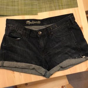 Madewell Dark Wash Denim Shorts